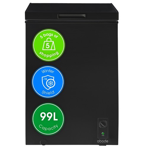 Abode chest freezer - freezer, black